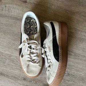 Cream and black Pumas